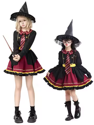 New Harry Role Playing Costume for Girls, Adult, Parent Child Costume, Comic Exhibition Performance,