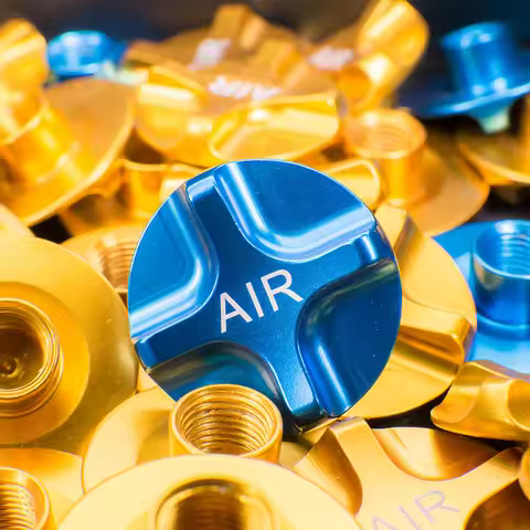 ZTTO Aluminum Alloy Air Schrader Valve Cap for Mountain Bike Suspension Fork CNC Machined Air Chambe