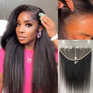 Kinky Straight 13x6 HD Lace Frontal Melt Skins Invisible HD Lace 13x4 Front Only Pre-Plucked Virgin 