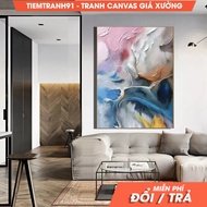 Wall painting, White 3D Textured Painting, Pink Painting, Blue Textured Painting Large Wall Art, Whi