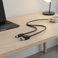 Vention USB to DC 5.5mm 28AWG Power Charging Cable for USB Hub, Mini Fan, Table Lamp Kabel Pengecas 