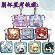 9Pcs/Set Game Honka Star Rail Cosplay Keychain Feixiao Mydei Sunday Aglaea Tribios Castorice Anaxa K