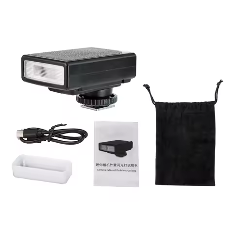 Photography Mini Speedlite Flash Light for Sony ZV1 ZVE10 Canon R50 R10 Nikon Z30 Z50 Fuji XS10 Olym