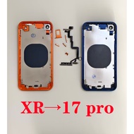 For XR Like 17 Pro rear cover midframe replacement, XR DIY 17 Pro body housing XR To 17 Pro frame XR