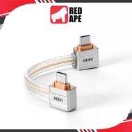 ddHiFi TC19LL, L-Shaped USB-C Cable: 4N Pure Silver Data Conductors with 5N Silver-Plated Copper Pow
