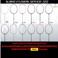 Apacs Nano Fusion Speed 722【FRAME ONLY OR INSTALL STRING 4-knot+Overgrip】Badminton Racket (1pcs)