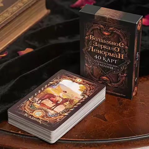 Magic Mirror Lenormand, A Deluxe 40-Card Divination System (36 Pcs Lenormand Cards + 4 Extra Cards) 