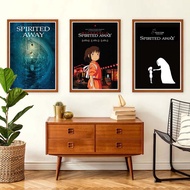 Spirited Away Poster- โปสเตอร์มิติวิญญาณมหัศจรรย์ / Hayao Miyazaki / Studio Ghibli การ์ตูน อนิเมะ