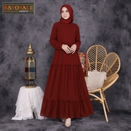 hk3 Baju Gamis Wanita -Gamis Ceruty -Gamis Polos -Syari Jumbo