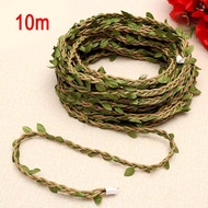 10 M/32.8ft เถาไม้เลื้อยเทียมพวงมาลัยใบไม้ต้นไม้ปลอม Foliage ดอกไม้ตกแต่ง Greenery DIY Garland พวงหรีดการตกแต่งบ้านด้วยงานประดิษฐ์