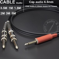 DIY 6mm 1 to 2 mono wire 0.5M to 5M - 6.5mm mono to 2 6.5mm mono