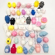 20Pcs/lot Cute animal squeeze toy Mini Change Color Squishy Anti-stress Ball Squeeze Soft Sticky Stress Relief Funny s