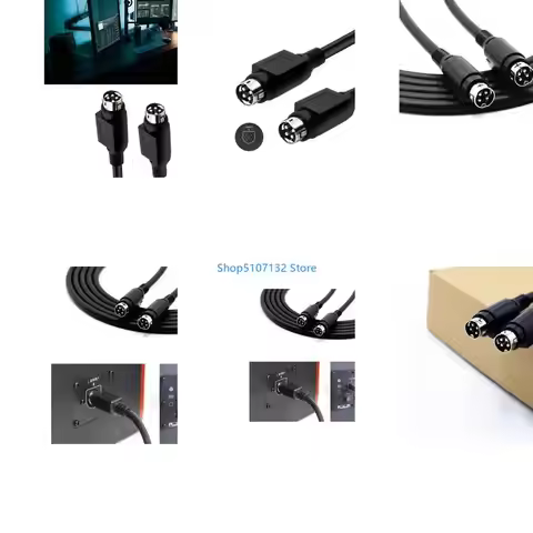 87HD 4Pin DIN Male Connectors Cable for R1700BTR1600TIII Speaker Lossless Sound