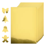 10/20 Pcs A4 Shiny Cardstock Gold Foil Mirror Paper 250gsm/92lb Golden Cardstock For DIY Projects Cr