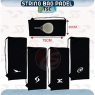Padel racket bag, sports drawstring bag, padel string bag, padel sport TSC, padel sporty sport racke