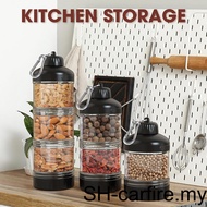 Protein Powder Dispenser Three Funnel Container Storage Box Small for Kitchen Food Food Grade Suitab