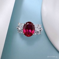 Wings Carat Silver3Marquise Ring Ruby Diamond Ring Female Hollow Vintage925Dropshipping Gift Simulat