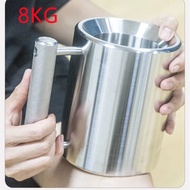 In Stock 8kg Dumbbell Heavy Mug 17.6lbs 10.5oz 304 Food Grade Stainless Steel Sports Water Cup