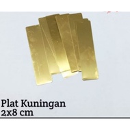 Brass plate thickness starting from 0.2mm to 0.5mm x 8cm x 2cm sheet/