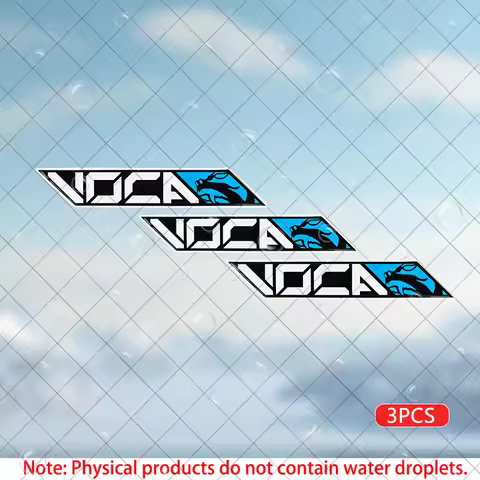 3Pcs Voca Racing Waterproof Vinyl Stickers Durable Adhesive Decals for Car Door Window Laptop Luggag