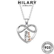 HILARY JEWELRY Korean Accessories Pendant Leher 925 Women Sterling Chain Mother's Perempuan Perak Silver For Day Rantai 純銀項鏈 Original Necklace N14