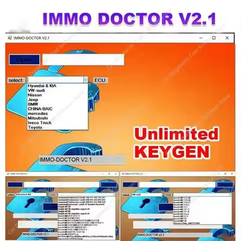 IMMO Doctor V2.1 Unlimited Keygen ECU Chip Tuning Software for SIM2K MT38 ME 17.9.2 MED17.9.8 Multi 