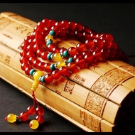 Natural Red Agate 108 Bracelets Red Agate Multi-Circle Bracelet 108 Red Agate Bracelet Red Agate Bra