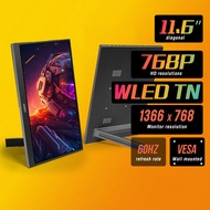 Anmite | 11.6 inch Portable Monitor TN1366*768 Second Game Screen Extended Display for Laptop with B