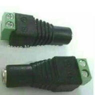 Jack Power supply cctv camera female DC 2.1x5.5mm terminal kabel dengan baut pompa dc steam  cuci mo