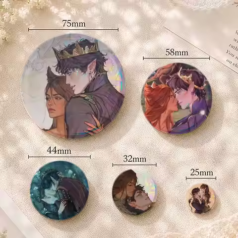 The Cruel Prince Jude And Cardan Badges Creative Tinplate Button PinsBrooch Badge Clothes Backpack
