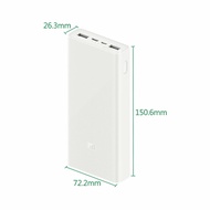Xiaomi Mi Powerbank 3 | 2C Version Fast Charge | Dual USB Input Output Port (18W/20000mAh) PLM18ZM