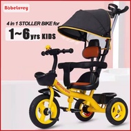 COD 4 In1 Stroller Bike Kids Tricycle Kids Bike For Kids 3 Wheels Stroller Trolley Children Tricycle