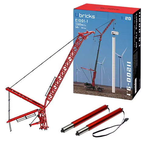 Ubricks E1001-1 Liebherr LTM11200 1.2m Luffing Fly Jib Modify Accessory Fit for Crane 1:20 MOC Build