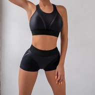 Mesh Yoga Suit for Fitness Sportswear Women Tracksuit Transparent Sport Set Women Gym Clothing 2024