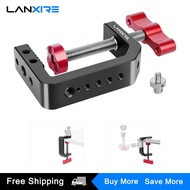 Lanxire Clamp Desk Camera Mount Aluminum Table C-clamp with 1/4" 3/8" Thread Desktop DSLR Mount for 