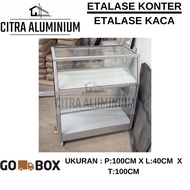 ETALASE KACA - ETALASE KONTER - ETALASE ALUMINIUM