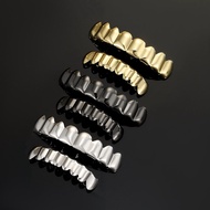 Copper Gold-Plated Hip-Hop Braces Single Top Eight Lower Eight teeth teeth teeth grillz New Promotio
