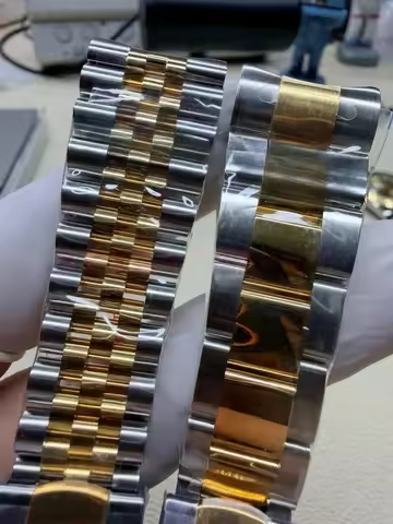 C Factory 904L Jubilee Watch Band Just For Silver Gold Strap DateJust 126333 41MM Bracelet