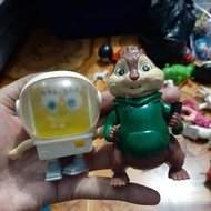 Toys figures in the collection of spongebob astronauts & alvin the chipmunk