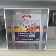 6inch Square Aluminium Deep Cake tin