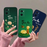 Oppo A36 / A76 / A96 case printed with meaningful little monk, calligraphy, peace of mind