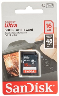 Ultra 16GB SD SDHC Memory Flash Card UHS-I Class 10 Read Speed up to 48MB/s 320X SDSDUNB-016G-GN3IN 