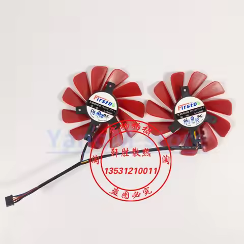 New Cooler Fan Cooling For XFX RX560D RX570 RX580 95MM 85MM FDC10U12S9-C CF1010U12S 12V 0.45A 4Pin R