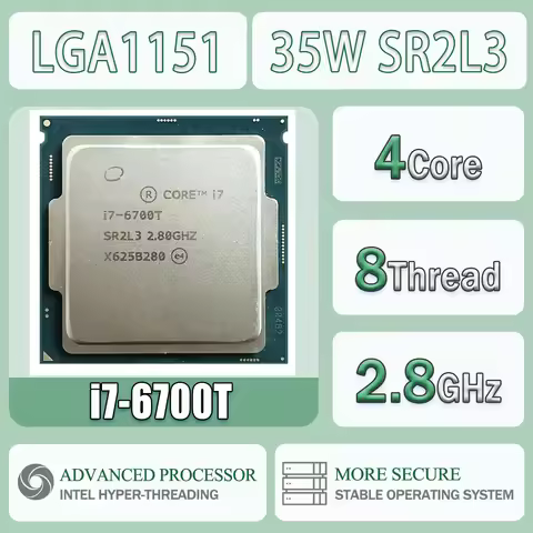 Intel Core I7-6700T 2.8GHz 4 Cores 8 Threads 35W I7 6700T Computer CPU Processor Server Package LGA1
