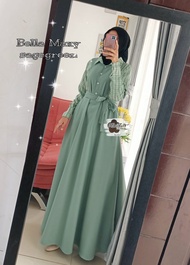 BELLA MAXY  DRESS GAMIS ITY CREPE MIX SEMIWOL BY ATHATA GAMIS TERBARU  2022 KONDANGAN OOTD