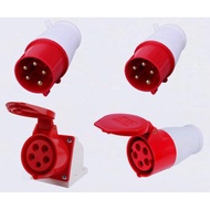 Industrial Fixed Socket Plug 3 Phase 5 Pin 16A 32A
