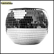 Flash Ice Bucket Disco Ball Shape Prism Load Bearing Large Capacity Cold Resistant Glass Mirror Disc