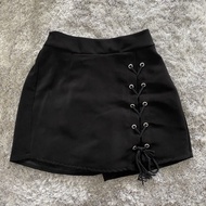 Preloved Skort Black Strap Women 's Short Skirt Pants Import