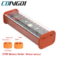 21700 Battery Storage Box DIY Power Bank Box for 4x21700 Charger Dual USB Output Lightning TypeC Inp