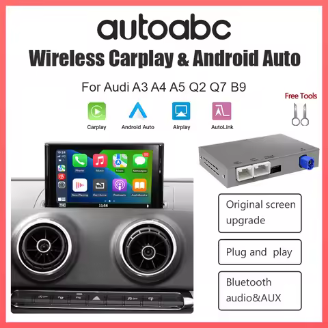 For Audi A3 A4 A5 A6 A7 Q2 Q5L Q7 S3 8V MIB Wireless Carplay Android Auto Interface Box Car Play Air